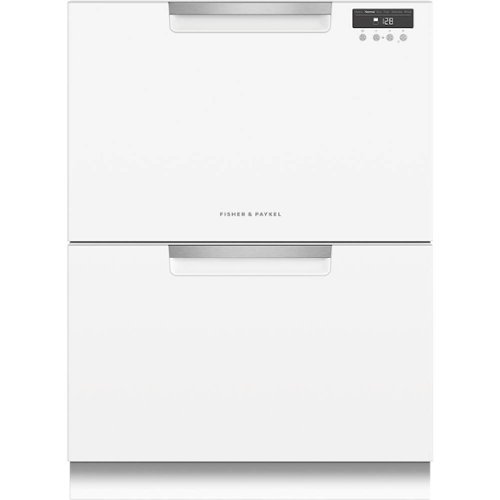 Fisher & Paykel - 24" Front Control Built-In Dishwasher - White