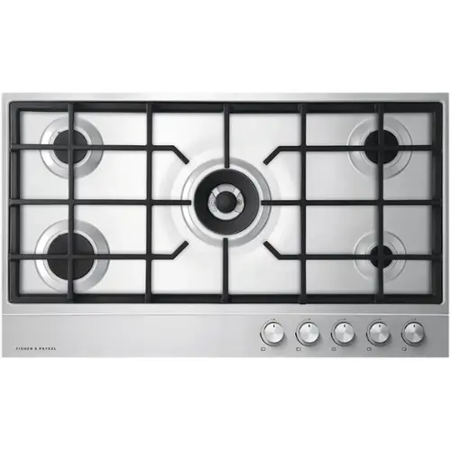 Front. Fisher & Paykel - 35.4" Gas Cooktop - Stainless Steel.
