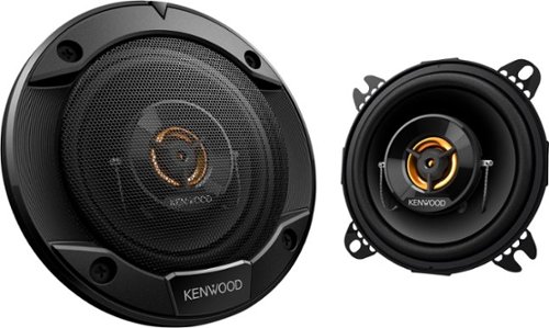 Kenwood - Road Series 4" 2-Way Car Speakers with Cloth Cones (Pair) - Black