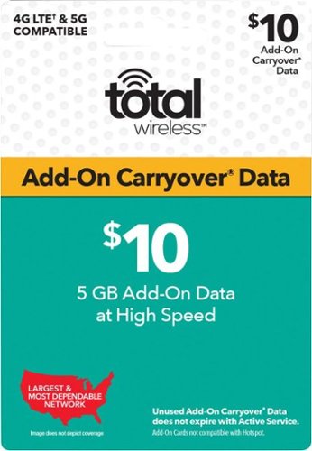  Total Wireless - Add-On Carryover Data $10 Prepaid Phone Card