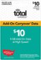 Total Wireless - Add-On Carryover Data $10 Prepaid Phone Card-Front_Standard