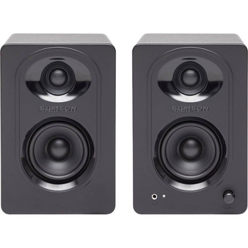 Samson - MediaOne 3" 10W 2-Way Powered Studio Monitors (Pair) - Black-Front_Standard 