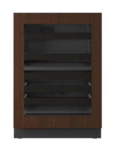 U-Line - 24"W. 4.6Cu.Ft. Built-In Dual-Zone Beverage Center-Panel Ready Frame/Glass - Integrated Frame