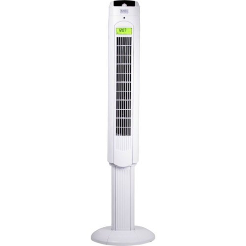 Black+Decker - Tower Fan - White-Front_Standard 