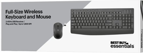 Best Buy essentials™ Full-size Wireless Membrane Keyboard and Mouse Bundle with USB Receiver - Black HOW TO BUY