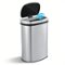 Innovaze - 13 Gal./50 Liter Stainless Steel Oval Motion Sensor Trash Can - Silver-Front_Standard