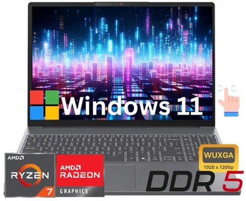  Lenovo - IdeaPad Slim 3 15.3" 2K Touchscreen Laptop-AMD Ryzen 7 170 2025-24GB Memory-512GB SSD-AMD Radeon 680M-Windows 11 Home - Luna Grey