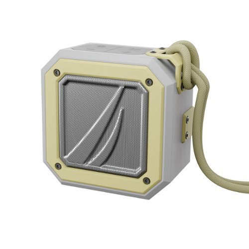 Nautica - S100 Bluetooth Portable Speaker, Waterproof Wireless Speaker, Loud Sound, Clear Audio, 15-Hour Playtime - Gray-Yellow-Front_Standard 