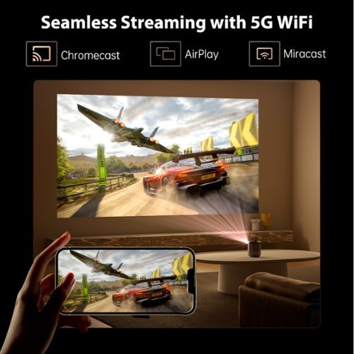 ETOE Dolphin DLP Projector, 1080P 500 ANSI Lumens, Google TV with Licensed Netflix, Dolby Atmos - Black BUY IN EUROPE