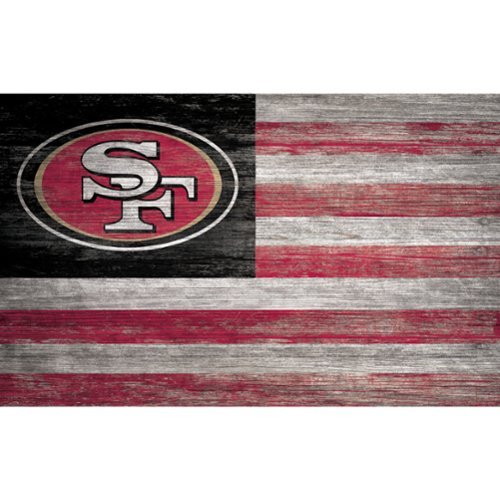 Fan Creations - San Francisco 49ers 11'' x 19'' Distressed Flag Sign - Multicolor-Front_Standard 