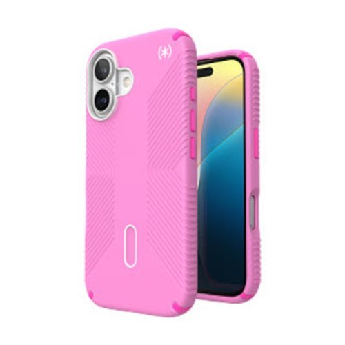Speck Presidio2 Grip ClickLock Case with MagSafe for Apple iPhone 16 - True Pink GLOBAL SHIPPING