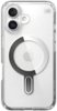 Speck - Presidio Perfect Clear ClickLock Case with MagSafe for Apple iPhone 16 - Clear/Chrome-Front_Standard