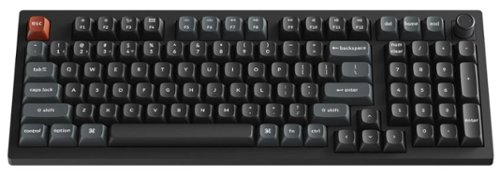 Keychron - V5 Ultra 8k 96% Custom Red Switch Mechanical Gaming Keyboard with Programmable ZMK Launcher Software - Black