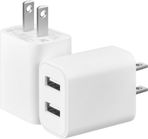 Best Buy essentials™ 12W Dual-Port Wall Charger (2-pack) for Smartphones, Tablets, and Other USB Devices - White SHOP ONLINE