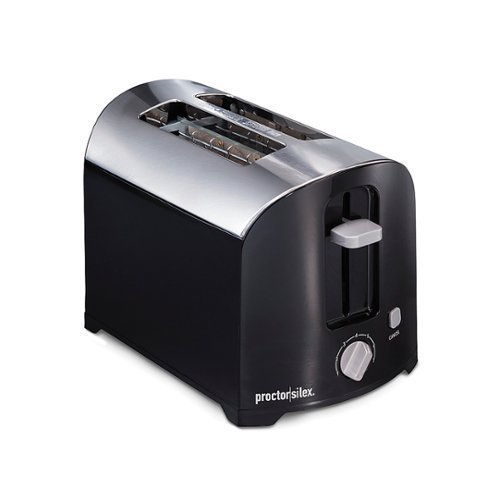 Proctor Silex - 2-Slice Toaster - Black/Silver-Front_Standard 