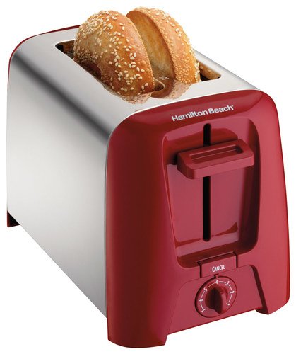  Hamilton Beach - 2-Slice Extra-Wide-Slot Toaster - Red/Silver