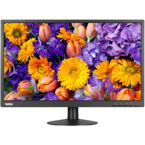  Lenovo - ThinkVision E24-10 23.8&quot; IPS LED FHD Monitor (VGA, DisplayPort) - Raven Black