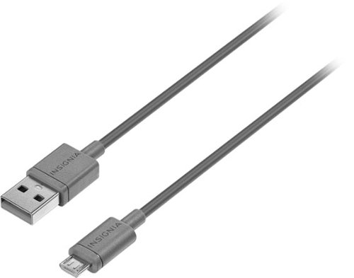 Insignia - 3' USB Type A-to-Micro-USB Charge-and-Sync Cable - Gray