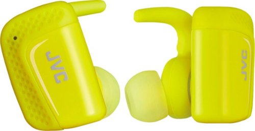 JVC - HA-ET90BT Sport True Wireless In-Ear Headphones - Yellow-Front_Standard 