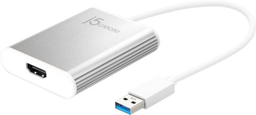 j5create USB 3.0 to 4K HDMI Display Adapter - Silver WORLDWIDE DELIVERY
