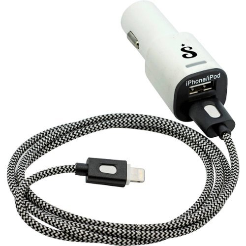 BT Saphire - PwrMate Dual Car Charger - Black-Front_Standard