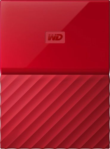 WD - My Passport 2TB External USB 3.0 Portable Hard Drive with Hardware Encryption - Red-Front_Standard 
