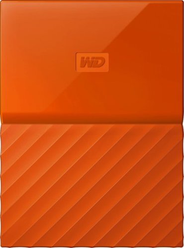 WD - My Passport 2TB External USB 3.0 Portable Hard Drive with Hardware Encryption - Orange-Front_Standard 