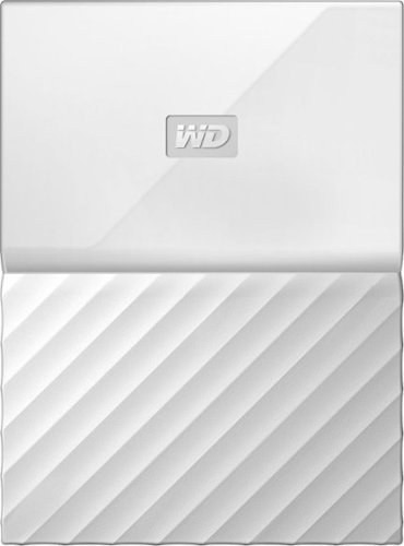 WD - My Passport 2TB External USB 3.0 Portable Hard Drive with Hardware Encryption - White-Front_Standard 