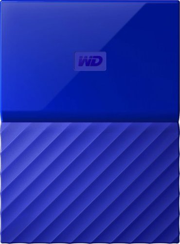  WD - My Passport 2TB External USB 3.0 Portable Hard Drive with Hardware Encryption - Blue