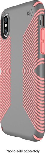 Speck - Presidio Grip Case for Apple® iPhone® X and XS - Gunmetal Gray/Tart Pink-Front_Standard 