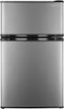 Insignia™ - 3.0 Cu. Ft. Mini Fridge with Top Freezer and ENERGY STAR Certification - Stainless Steel-Front_Standard 