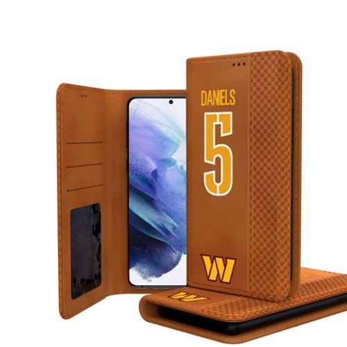 Keyscaper - NFL - Jayden Daniels Washington Commanders Galaxy Folio Case - S24 - Brown-Front_Standard 