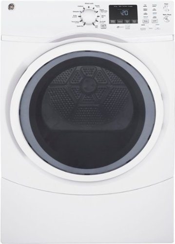 GE - 7.5 Cu. Ft. 13-Cycle Electric Dryer with Steam - White On White