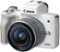 Canon - EOS M50 Mirrorless Camera with EF-M 15-45mm f/3.5-6.3 IS STM Zoom Lens - White-Front_Standard