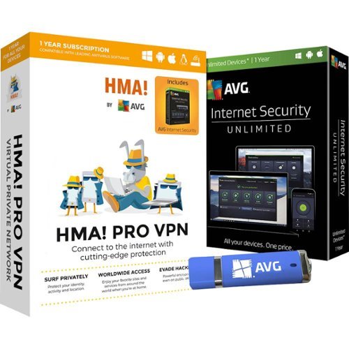  AVG Internet Security Unlimited + HMA! 1-Year Software Bundle