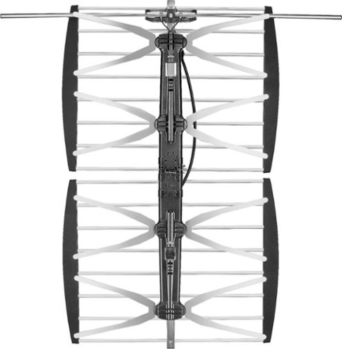Insignia™ - Outdoor Antenna - Silver/Black-Front_Standard 