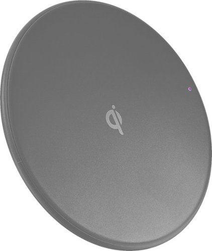 Insignia - 5W Qi Certified Wireless Charging Pad for iPhone/Android - Gray