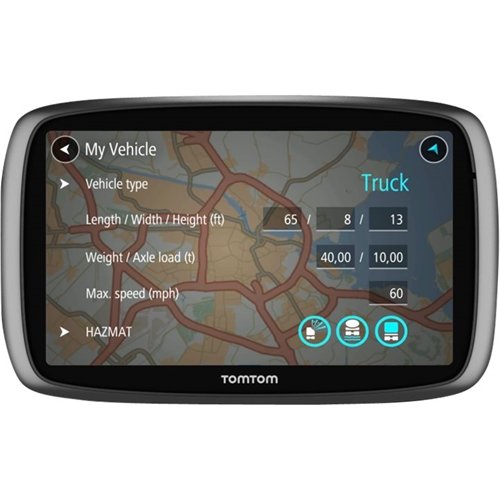 TomTom - TRUCKER 600 6" GPS with Lifetime Map Updates and Lifetime Traffic Updates - Black-Front_Standard 