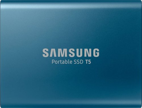 Samsung - Geek Squad Certified Refurbished T5 500GB External USB Type-C Portable Solid-State Drive - Alluring Blue