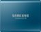Samsung - Geek Squad Certified Refurbished T5 500GB External USB, Type-C Portable SSD - Alluring Blue-Front_Standard