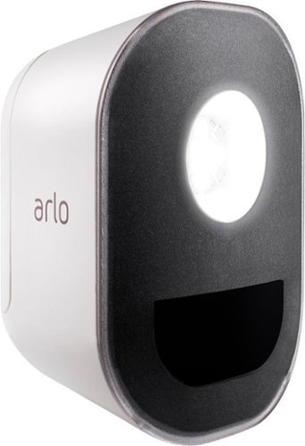 Arlo - Indoor/Outdoor Smart Home Security Light. Wire-Free, Weather Resistant, Motion Sensor, Rechargeable (Add-on) - White-Front_Standard 