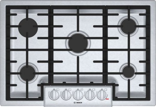 Bosch - 800 Series 30" Built-In Gas Cooktop with 5 burners - Stainless steel