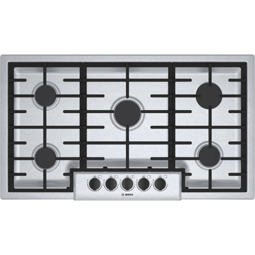 Bosch - 500 Series 36" Built-In Gas Cooktop with 5 burners - Stainless Steel