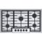 Bosch - 500 Series 36" Built-In Gas Cooktop with 5 burners - Stainless Steel-Front_Standard