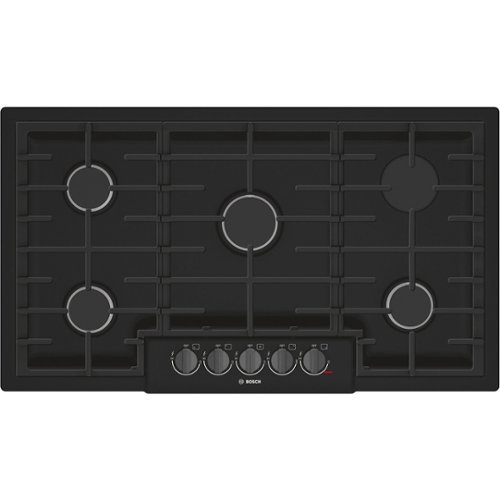 Bosch - 800 Series 36" Built-In Gas Cooktop with 5 burners - Black