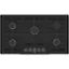 Front. Bosch - 800 Series 36" Built-In Gas Cooktop with 5 burners and OptiSim - Black.