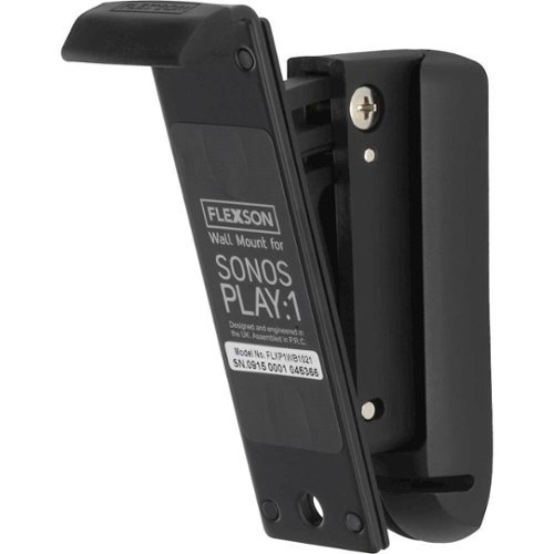 Flexson - Wall Mount for Sonos PLAY:1 Speakers - Black-Front_Standard