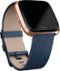 Leather Small Band for Fitbit Versa - Midnight Blue-Angle_Standard