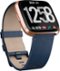 Leather Large Band for Fitbit Versa - Midnight Blue-Angle_Standard