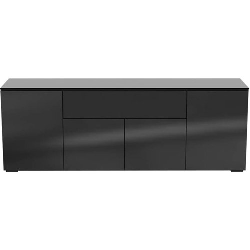 Salamander Designs - Chameleon TV Cabinet for Most Flat-Panel TVs Up to 90" - Black/Wenge